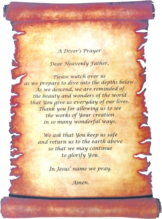 Scuba Diver's Prayer saint croix us virgin islands